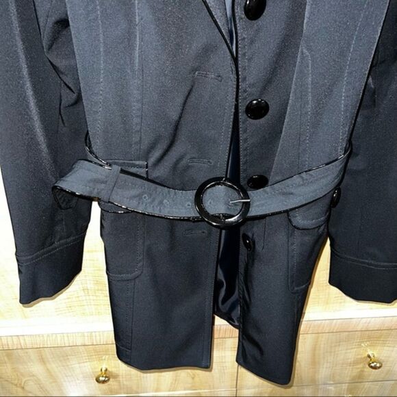 Ann Taylor Women’s Black Belted Trench Coat - Picture 3 of 10